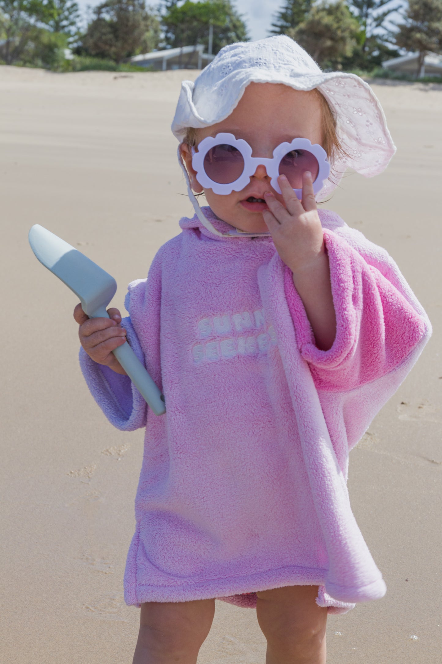Hooded Towel - Sea Shell Pink